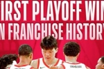 杨瀚森C位！混音官方晒海报庆祝队史首次季后赛胜利