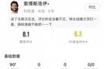 索博全场数据：3关键传球5次抢断8次地面对抗，评分8.1队内最高